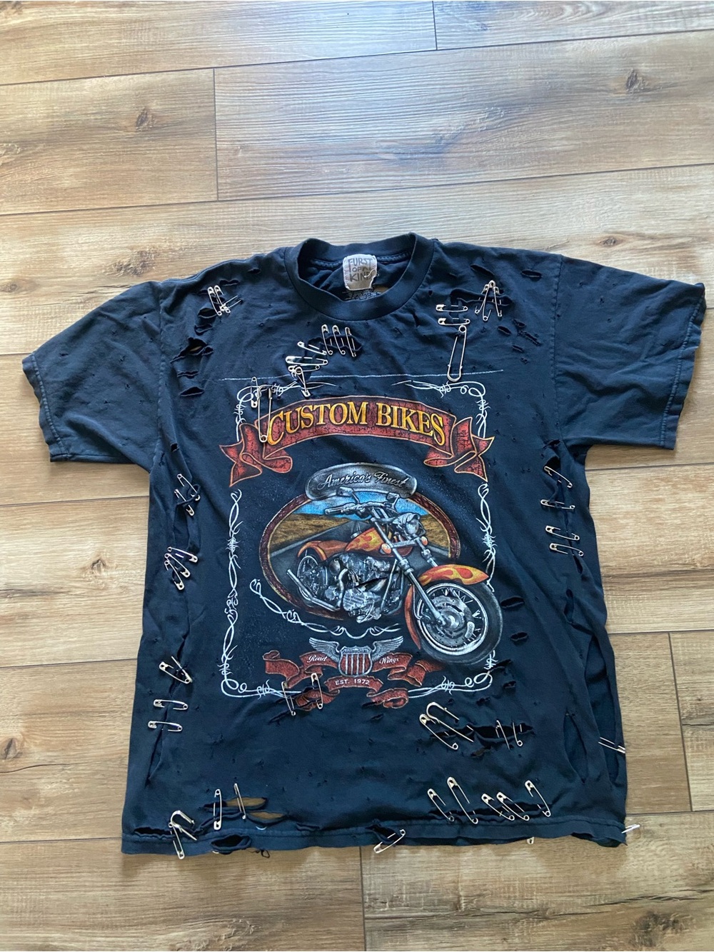 Custom Furst-of-A-Kind VTG Bikes Graphic Tee - dark grey